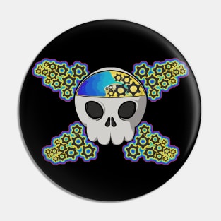 Psychologists crew Jolly Roger pirate flag (no caption) Pin