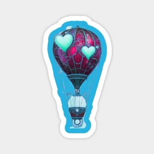Steampunk Hot Air Balloon Magnet