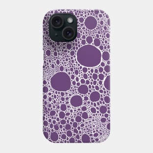 Dots pattern / circle pattern (white on purple) Phone Case