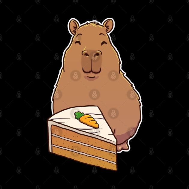 Capybara Carrot Cake Slice by capydays