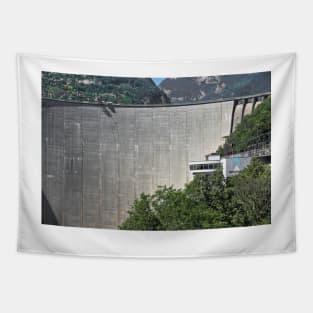 "Golden Eye" Verzasca Dam in Switzerland Tapestry