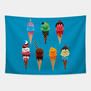 Kawaii Ice Cream Tapestry