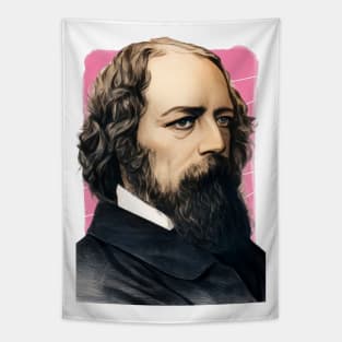 English Poet Alfred Tennyson illustration Tapestry