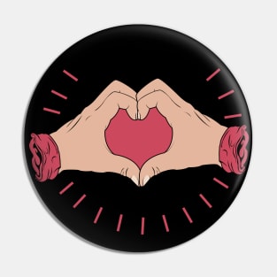 hand heart Pin