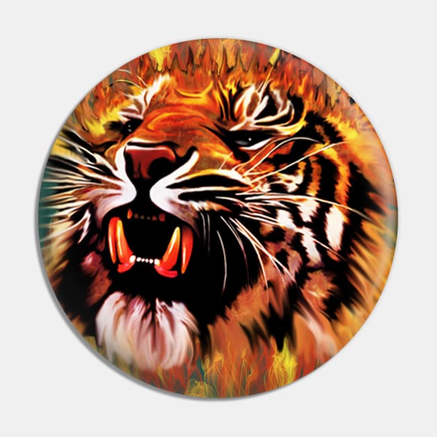 Tiger Pin by BluedarkArt