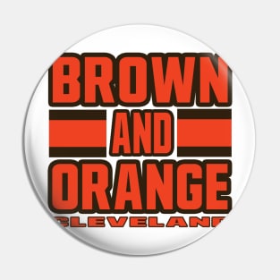 Cleveland LYFE Brown and Orange True Football Colors Pin