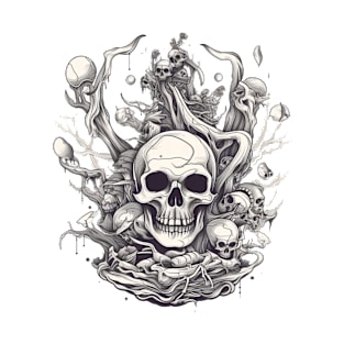 skulls dead halloween T-Shirt