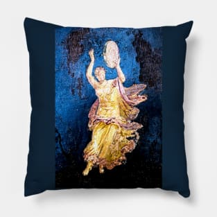 Dancing maenad with a tambourine. Pillow