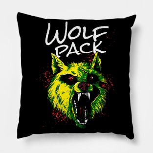 Wolf Pack Furious Werewolf Wild Animal Pillow