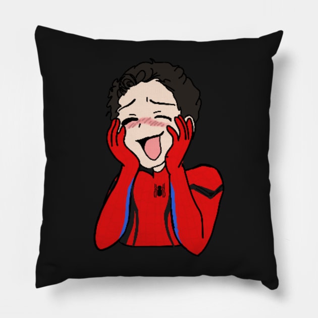 Peter Parker (Tom Holland) Pillow by mauracatey