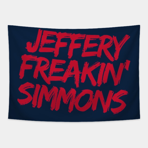 Jeffery Freakin' Simmons, Tennessee Titans Tapestry by Riff Raff Graffix