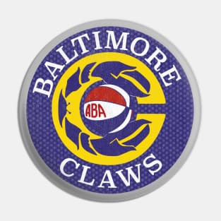 Defunct Baltimore Claws ABA Basketball 1976 Pin