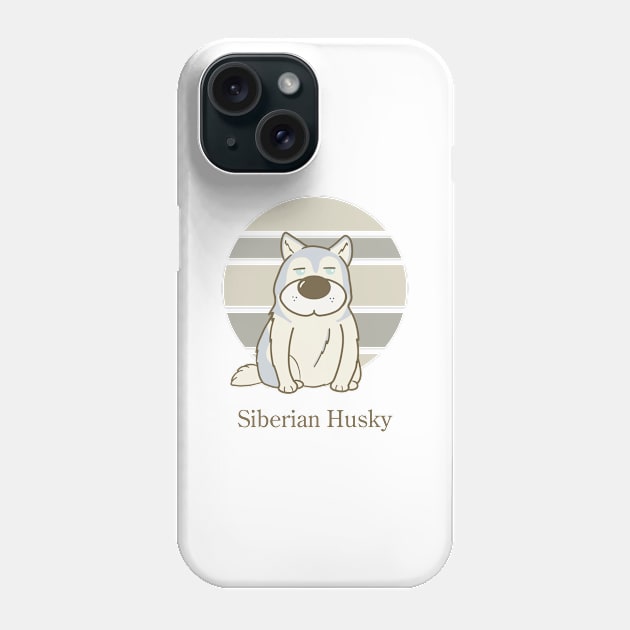 Cute Dogs illustrations - Siberian Husky Phone Case by MariOyama