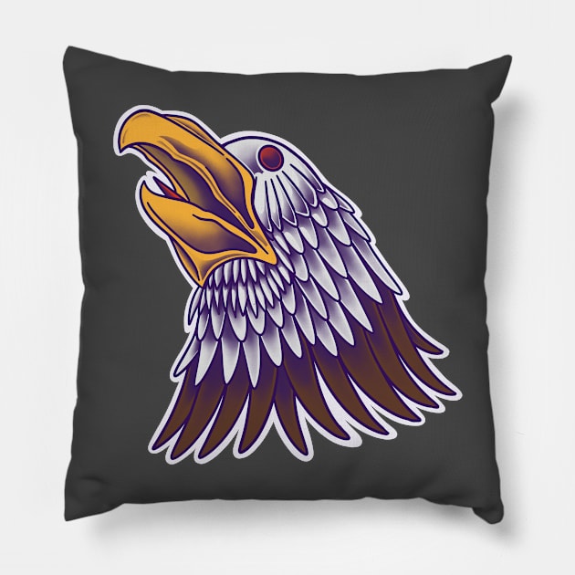 Heads of Eagle Pillow by bekarious_