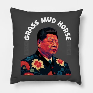 Grass Mud Horse (Portrait of Xi Jinping) Pillow