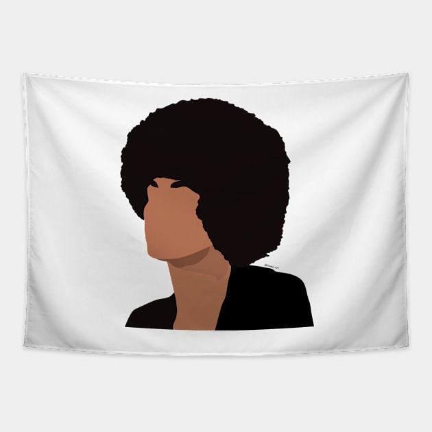 Angela Davis Tapestry by itsaulart