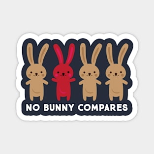 No Bunny Compares! Cute Valentine's Day Gift for Unique Bunnies Magnet