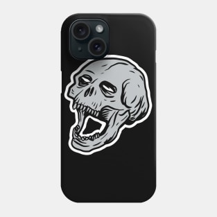 Skull head with blank, soulless eyes. Phone Case