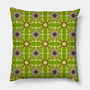 Lime Green Circular Pattern - WelshDesignsTP003 Pillow