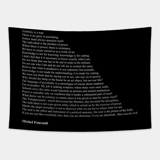 Michel Foucault Quotes Tapestry by qqqueiru