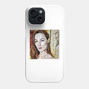 Sketch of Monica's face Phone Case
