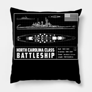 NORTH CAROLINA CLASS BATTLESHIP Pillow