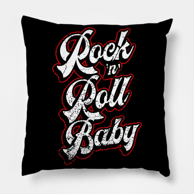Rock n Roll Baby Pillow by Mila46
