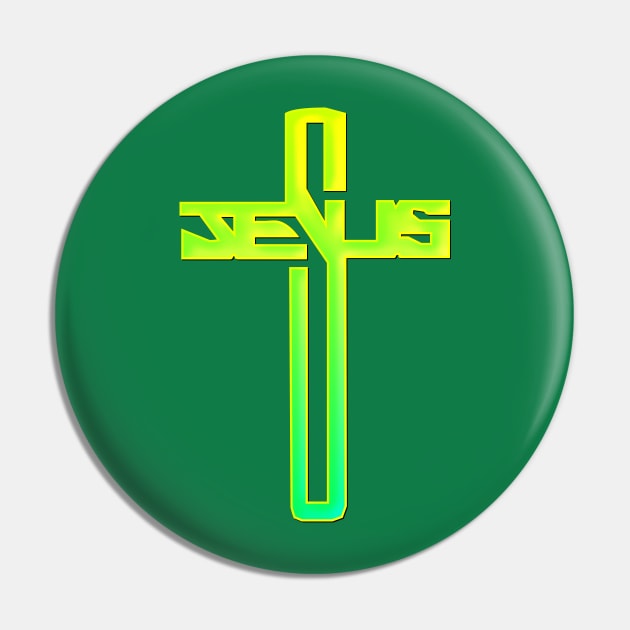 JESUS Cross Pin by AlondraHanley