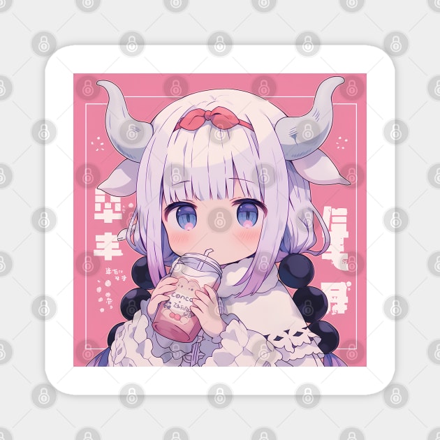 kanna milk Magnet by WabiSabi Wonders