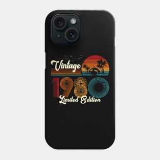 Vintage 1980 Shirt Limited Edition 40th Birthday Gift Phone Case