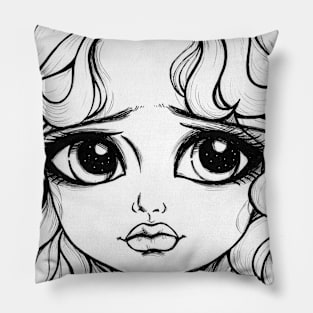 Curly Hair Girl Pillow