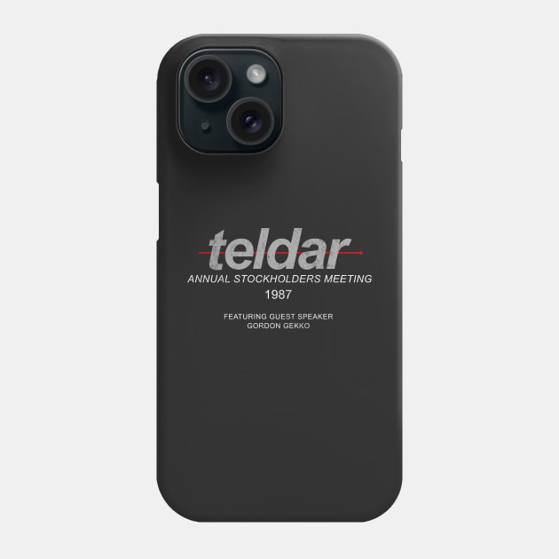 Teldar - Annual Stockholders Meeting 1987 - vintage Wall Street Phone Case by BodinStreet