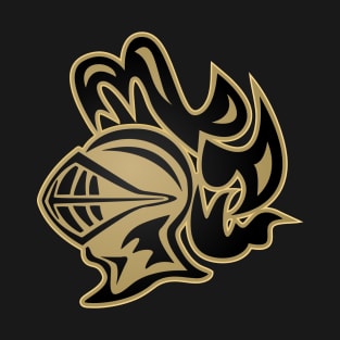 Knights Helmet in Black and Gold T-Shirt