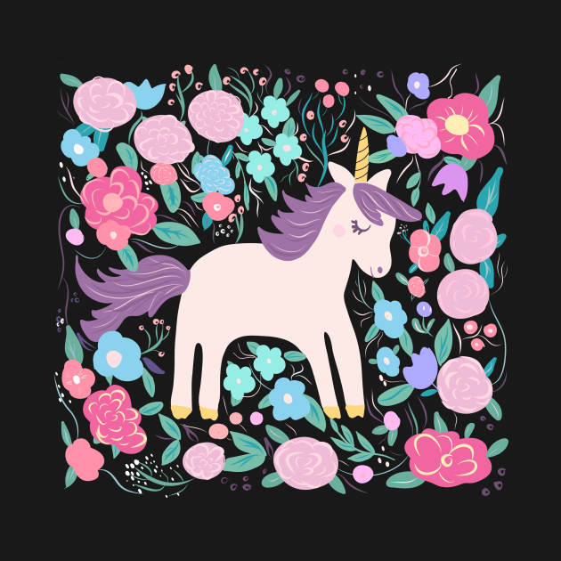 Unicorn Magic Flower Garden by LittleBunnySunshine