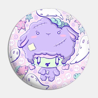 Cute zombie lamb bubble head cutie Pin