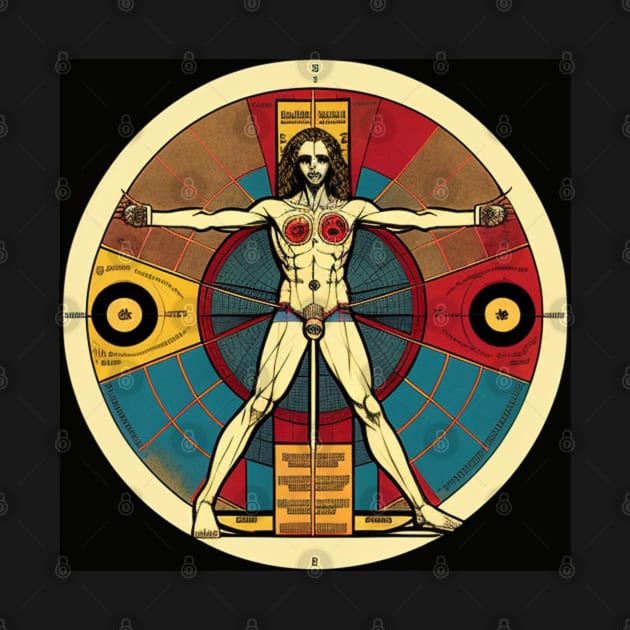 Vitruvian Man Rock n Roll Vinyl Record Vol. 4 by musicgeniusart