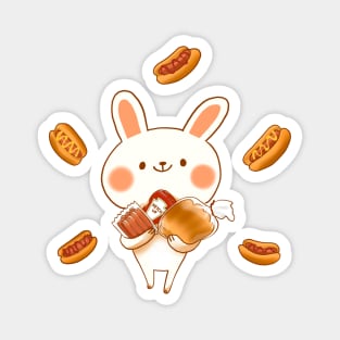 Hotdog Bunny Magnet