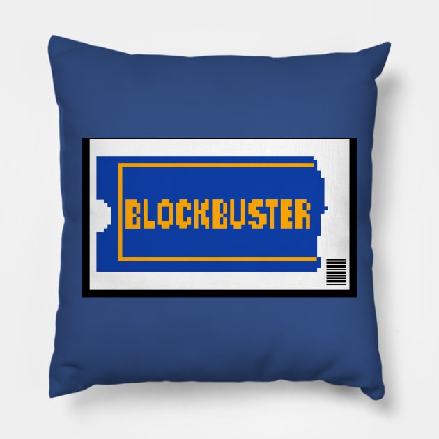 Blockbuster Pixel VHS Pillow by No Context Nostalgia 