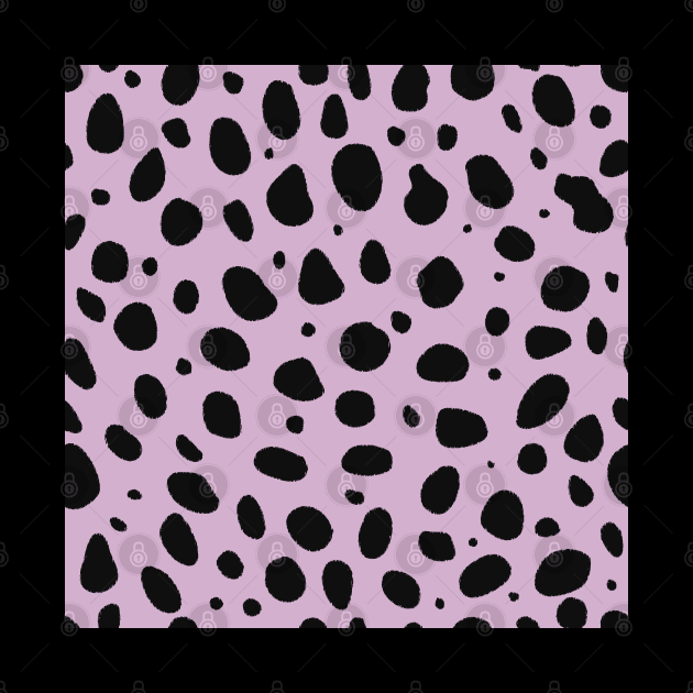 Mauve and Black Cheetah Print Animal Print - Light Purple by YourGoods