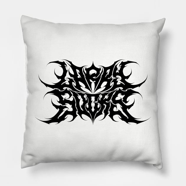 Larry Sucks Metal 2 Pillow by ArtGuyDesigns