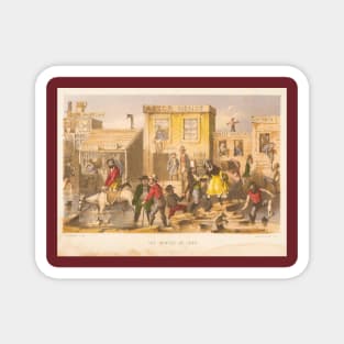 Western Town Vintage Painting Magnet