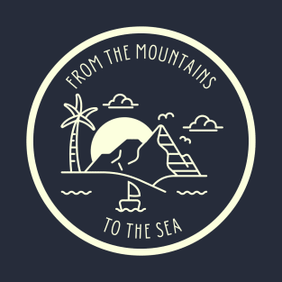 Mountains to the Sea dark background T-Shirt