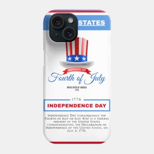 Independence Day - United States - For 4th of july - Print Design Poster - 1706202 Phone Case