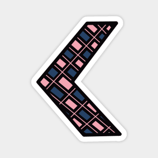 Rune Kenaz, Retro Print in Blue and Pink Magnet