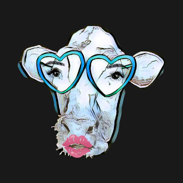 Cow Kiss by Lees Tees