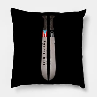 Puerto Rico Machete Flags Pillow