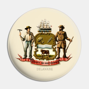 1876 Delaware Coat of Arms Pin