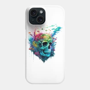 Psychedelic Underwater Skull Phone Case