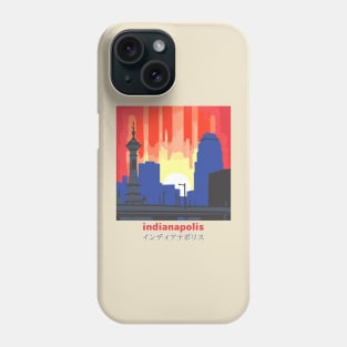 Indianapolis Indiana Skyline Japanese Art Style Phone Case