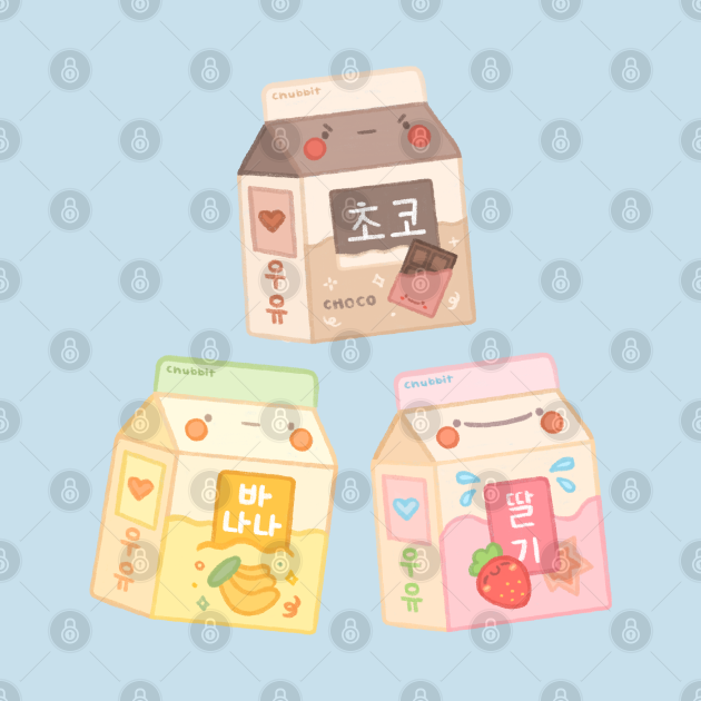 Discover Kawaii Milk Cartons (Choco, Banana, Strawberry) - Milk Carton - T-Shirt